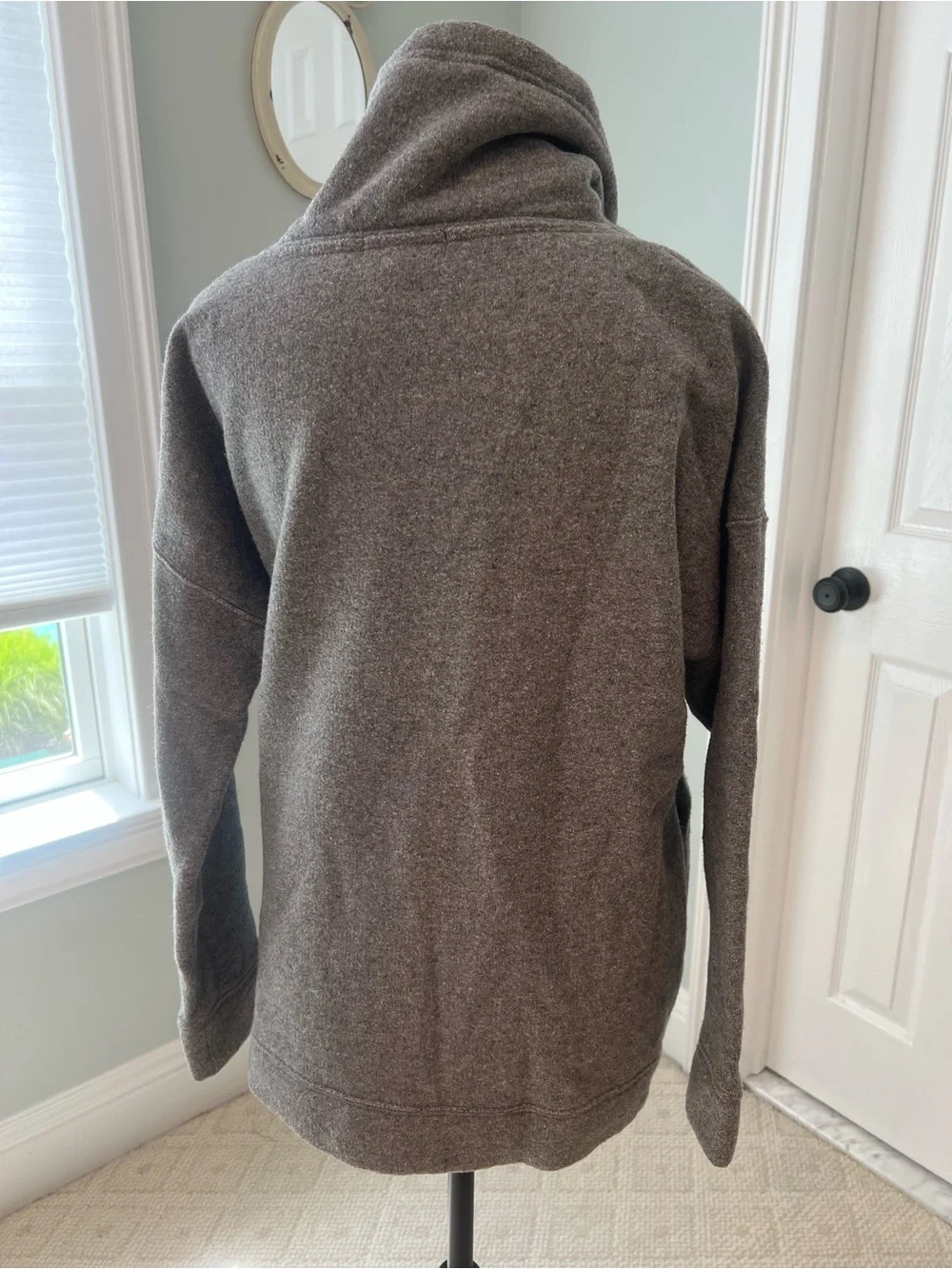 J.Crew Funnelneck Drawstring Pullover | Gray | Wool Blend | Size M | Like New